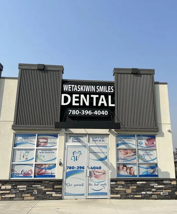 Wetaskiwin Smiles Dental storefront and signage