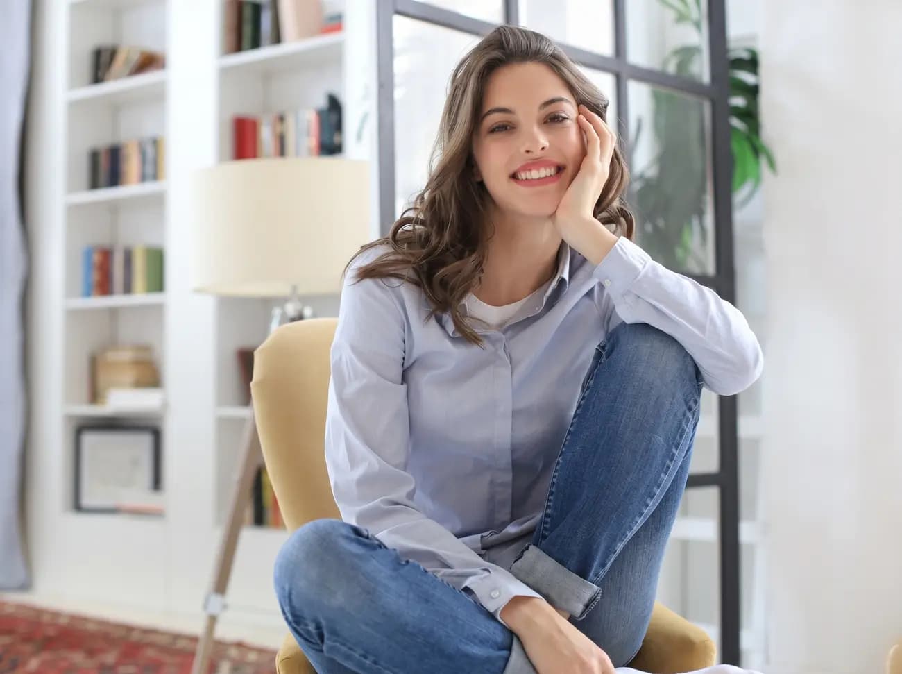 A relaxed new patient in a welcoming setting